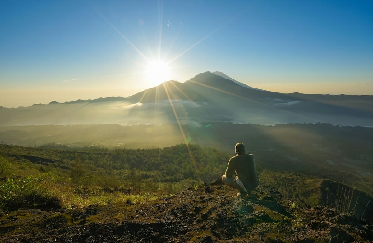 Sunrise over Mount Batur volcano, Bali