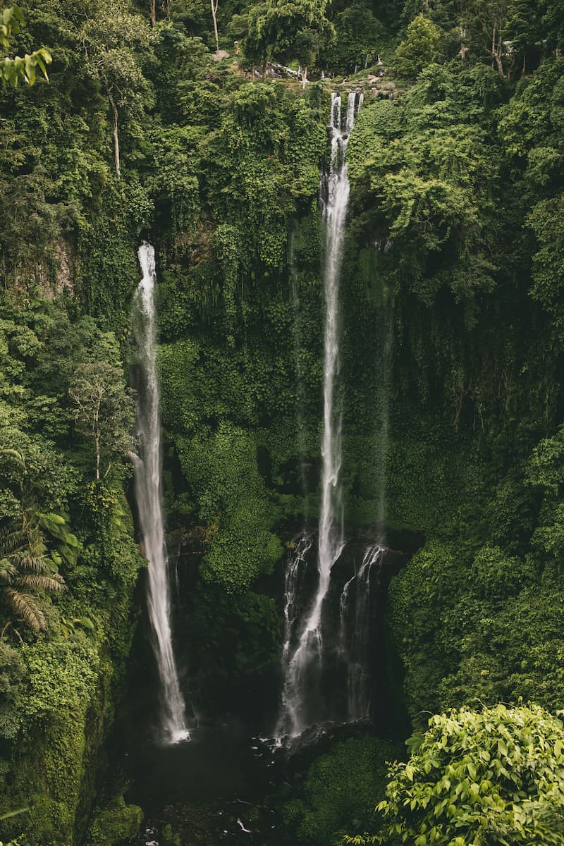 Sekumpul waterfall in the jungle of northern Bali