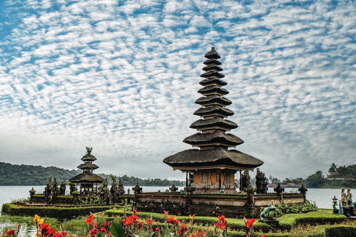 Ulun Danu Beratan, a Hindu temple on Lake Beratan in Bali